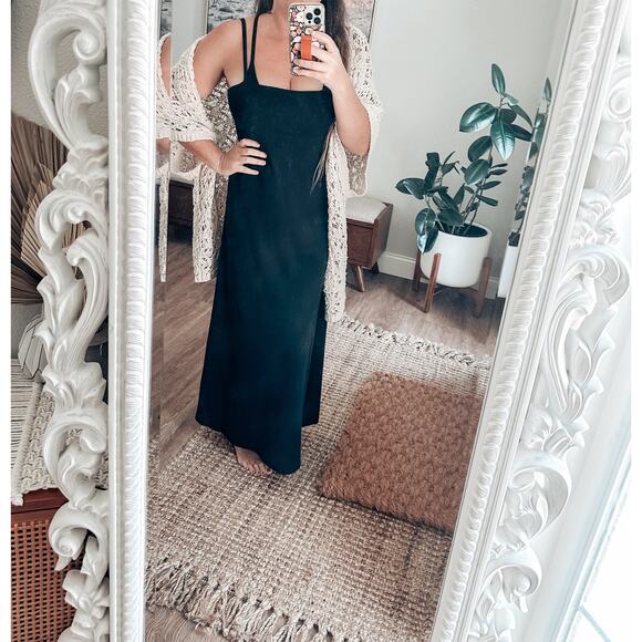 Y2K Victoria’s Secret curve hugging stretch ribbed bra top maxi dress - Picture 1 of 6